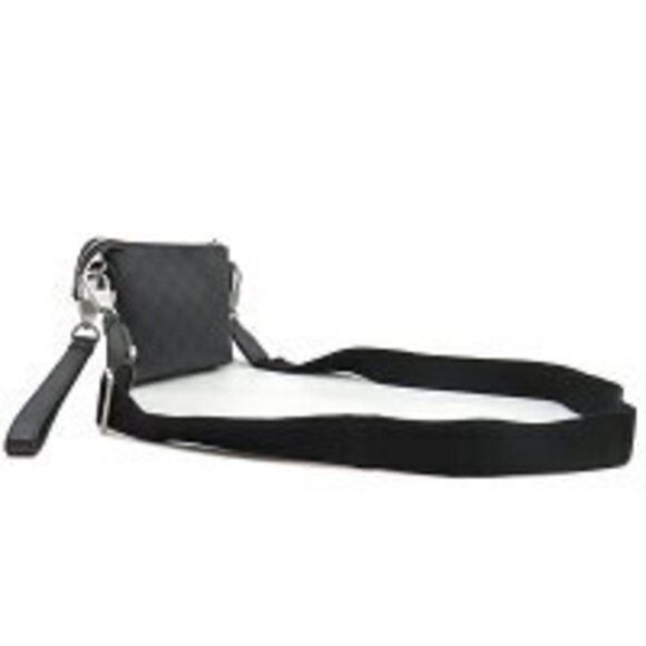 Gucci Interlocking GG Supreme Bag Black Shoulder Clutch - Picture 2 of 8